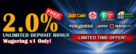 2% Unlimited Deposit Bonus